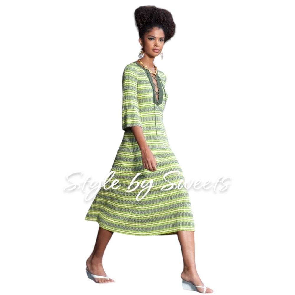 Happy Sheep COTTON MIDI DRESS Small NWT